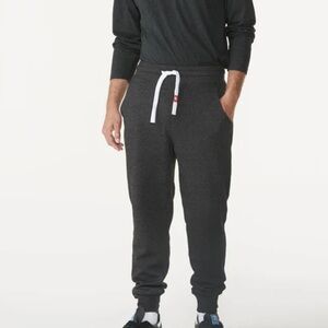 Sportiqe navy Jogger Sweatpants with White Drawstring